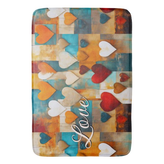 Farbenfrohe Abstrakte Kunst Badematte (Vorderseite Vertikal)