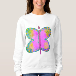 Farbenfrohe Abstrakte Kunst Butterfly Kunstvoll wa Sweatshirt