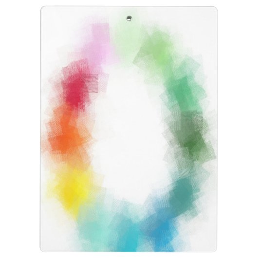 Farbenfrohe Abstrakte Kunst Custom Moderne Moderne Klemmbrett (Rückseite)