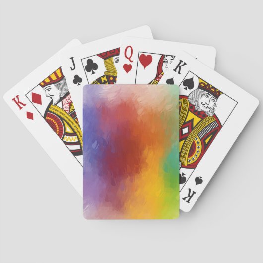 Farbenfrohe Abstrakte Kunst Custom Modernes Elegan Spielkarten (Rückseite)