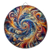 Farbenfrohe Abstrakte Kunst Dartscheibe (vorne)