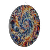 Farbenfrohe Abstrakte Kunst Dartscheibe (Vorderseite Links)