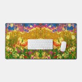 Farbenfrohe Abstrakte Kunst, Dichtung und Musik Schreibtischunterlage (Tastatur & Maus)