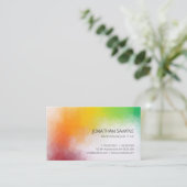 Farbenfrohe Abstrakte Kunst Elegante Moderne Vorla Visitenkarte (Stehend Vorderseite)