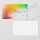 Farbenfrohe Abstrakte Kunst Elegante Moderne Vorla Visitenkarte (Vorne/Hinten)