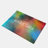 Farbenfrohe Abstrakte Kunst Elegante Vorlage Willk Fußmatte (Schrägansicht)