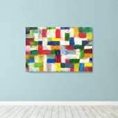Farbenfrohe Abstrakte Kunst Geometric Contemporary Leinwanddruck (Insitu (Holzboden))