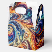 Farbenfrohe Abstrakte Kunst Geschenkschachtel (Geöffnet)