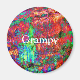 Farbenfrohe Abstrakte Kunst Grampie Magnet