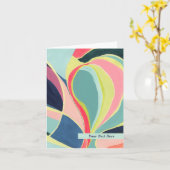 Farbenfrohe Abstrakte Kunst - Grußkarte Karte (Gelbe Blume)