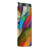 Farbenfrohe Abstrakte Kunst, Hübsche Kunst Thermosbecher (Nach rechts gedreht)