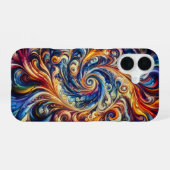 Farbenfrohe Abstrakte Kunst iPhone 16 Hülle (Rückseite (Horizontal))