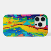 Farbenfrohe Abstrakte Kunst iPhone Hülle (Rückseite (Horizontal))