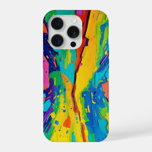 Farbenfrohe Abstrakte Kunst iPhone Hülle (Rückseite)