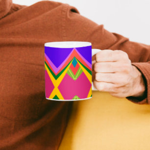 Farbenfrohe abstrakte Kunst Kaffeetasse