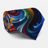 Farbenfrohe Abstrakte Kunst Krawatte (Gerollt)