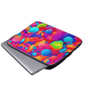 Farbenfrohe Abstrakte Kunst Laptopschutzhülle (Vorne Knopf)