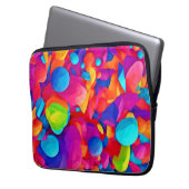 Farbenfrohe Abstrakte Kunst Laptopschutzhülle (Vorderseite Links)