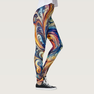 Farbenfrohe Abstrakte Kunst Leggings