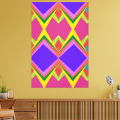 Farbenfrohe abstrakte Kunst Leinwanddruck (Insitu (Wohnzimmer))