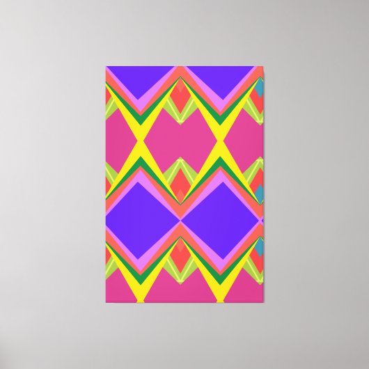 Farbenfrohe abstrakte Kunst Leinwanddruck (Vorderseite)
