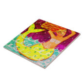 Farbenfrohe Abstrakte Kunst Meerjungfrau Malerei Fliese (Seite)