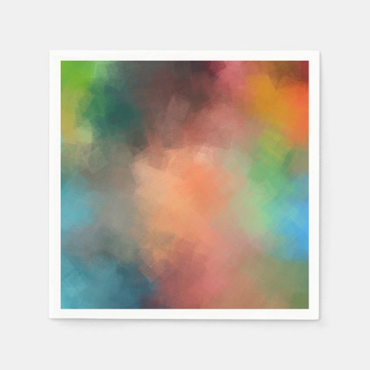 Farbenfrohe Abstrakte Kunst Moderne Elegante Vorla Serviette (Vorderseite)