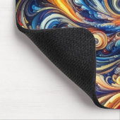 Farbenfrohe Abstrakte Kunst Mousepad (Ecke)