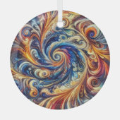 Farbenfrohe Abstrakte Kunst Ornament Aus Glas (Vorderseite)