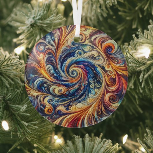 Farbenfrohe Abstrakte Kunst Ornament Aus Glas (InSitu)