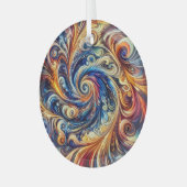 Farbenfrohe Abstrakte Kunst Ornament Aus Glas (Vorderseite links)