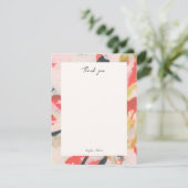 Farbenfrohe Abstrakte Kunst Personalisiert Danke Einladung (Stehend Vorderseite)