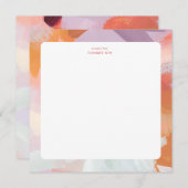 Farbenfrohe Abstrakte Kunst Personalisiert Mitteilungskarte (Vorne/Hinten)