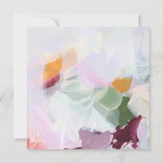 Farbenfrohe Abstrakte Kunst Personalisiert Mitteilungskarte (Rückseite)