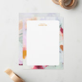 Farbenfrohe Abstrakte Kunst Personalisiert Mitteilungskarte (Vorderseite/Rückseite Beispiel)