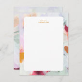 Farbenfrohe Abstrakte Kunst Personalisiert Mitteilungskarte (Vorne/Hinten)