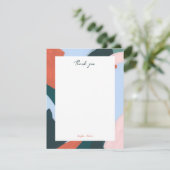 Farbenfrohe Abstrakte Kunst Personalisiert Vielen  Einladung (Stehend Vorderseite)