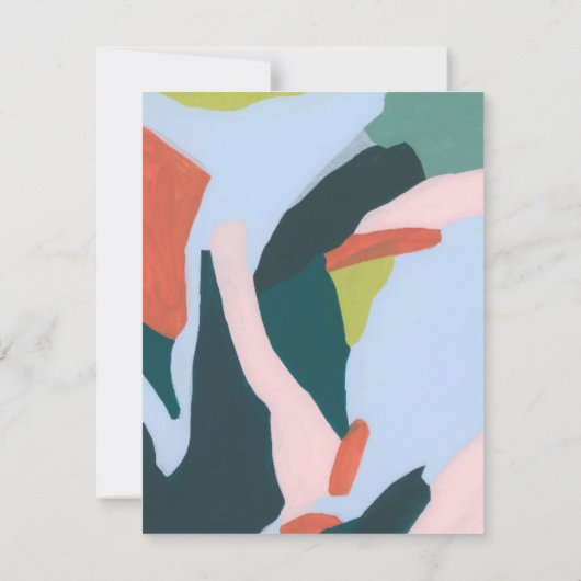 Farbenfrohe Abstrakte Kunst Personalisiert Vielen Einladung (Rückseite)