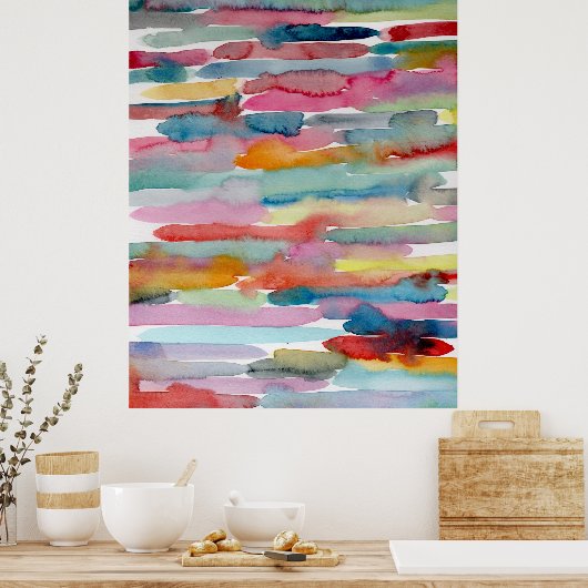 Farbenfrohe Abstrakte Kunst Pinakothek Züst Poster (Küche)