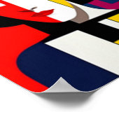 Farbenfrohe Abstrakte Kunst Poster (Ecke)