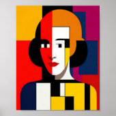 Farbenfrohe Abstrakte Kunst Poster (Vorne)