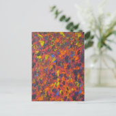 Farbenfrohe Abstrakte Kunst Postkarte (Stehend Vorderseite)