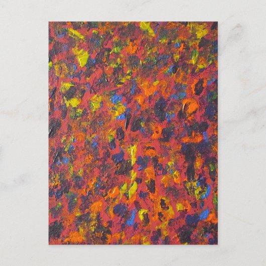 Farbenfrohe Abstrakte Kunst Postkarte (Vorderseite)