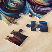 Farbenfrohe Abstrakte Kunst Puzzle (Seite)