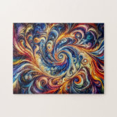 Farbenfrohe Abstrakte Kunst Puzzle (Horizontal)