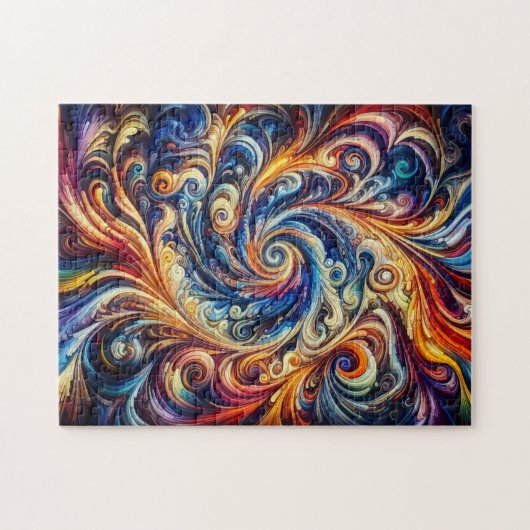 Farbenfrohe Abstrakte Kunst Puzzle (Horizontal)