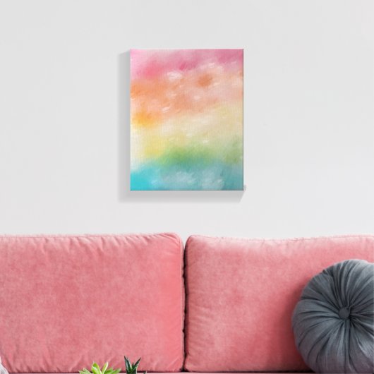 Farbenfrohe Abstrakte Kunst Rotes Rosa Blau Lila M Leinwanddruck (Insitu (Wohnzimmer))