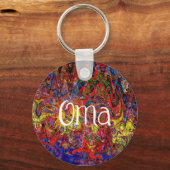 Farbenfrohe Abstrakte Kunst Schlüsselanhänger (Vorderseite)