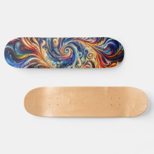 Farbenfrohe Abstrakte Kunst Skateboard