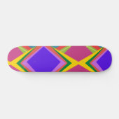 Farbenfrohe abstrakte Kunst Skateboard (Horizontal)